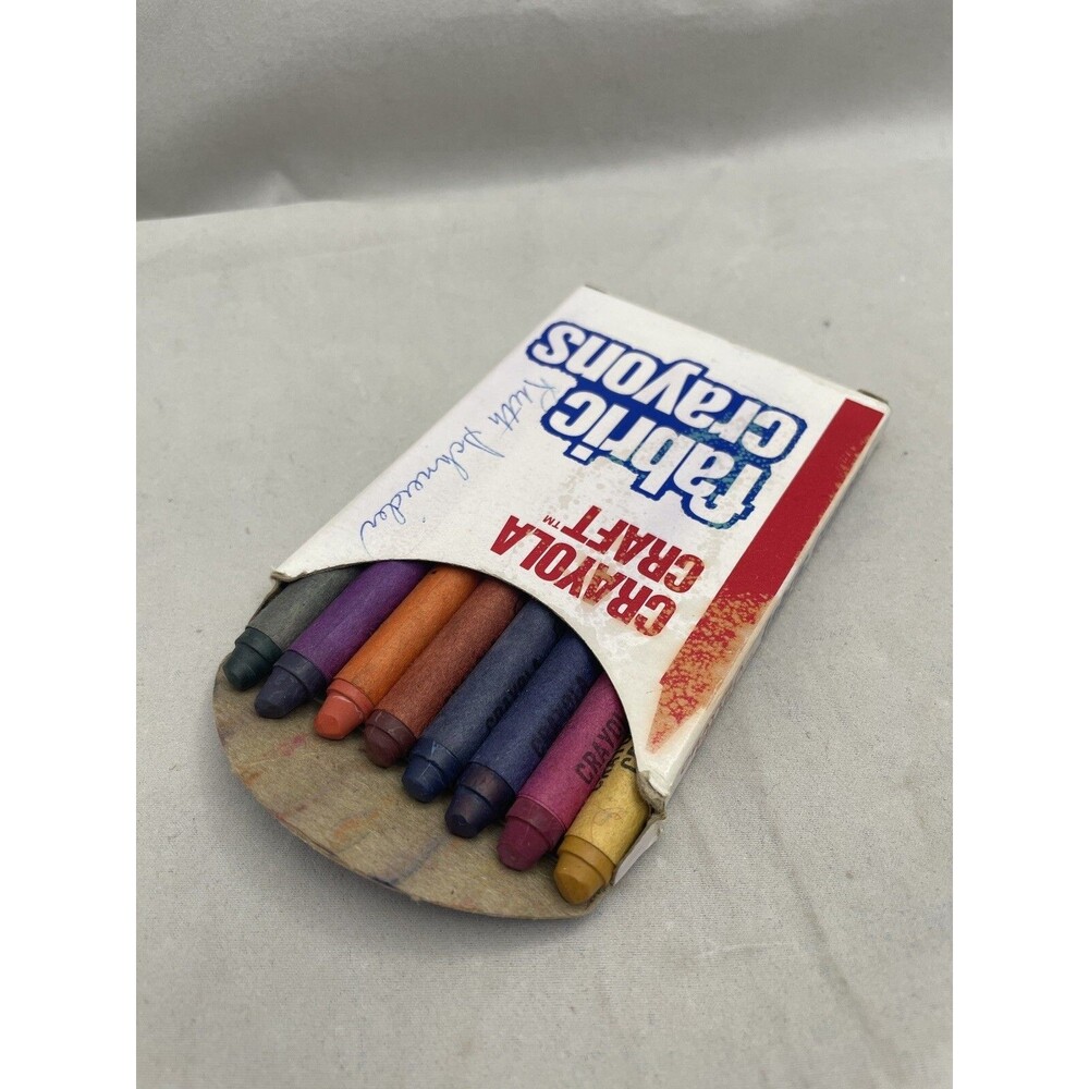 Binney Smith Crayola Craft Fabric Crayons Box 8 No 5008 USA Barely Used